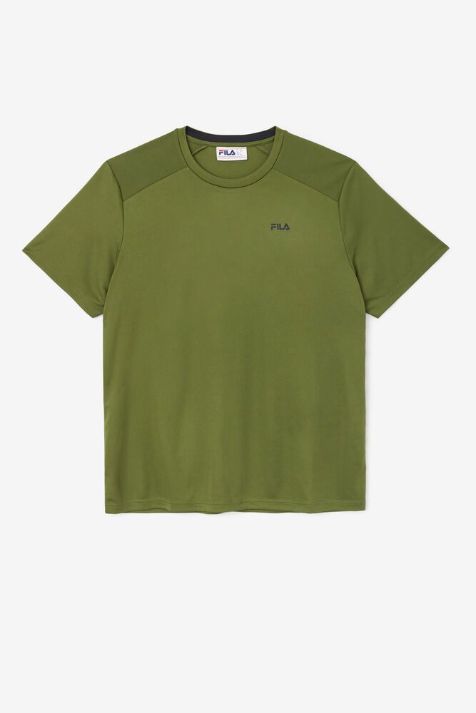 Fila T-Shirt Mens Olive Kaab Crew - Ireland 35218-NWPK